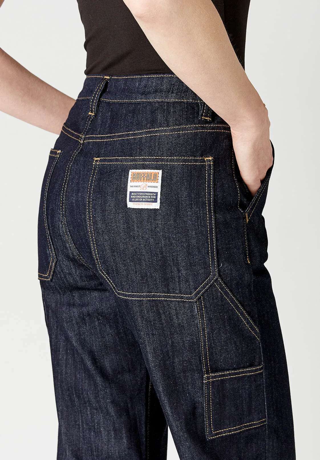 High Rise Jada Vintage Workwear Women's Jeans in Rinsed Wash - BL15835 sold by Buffalo David Bitton product image thumbnail 4