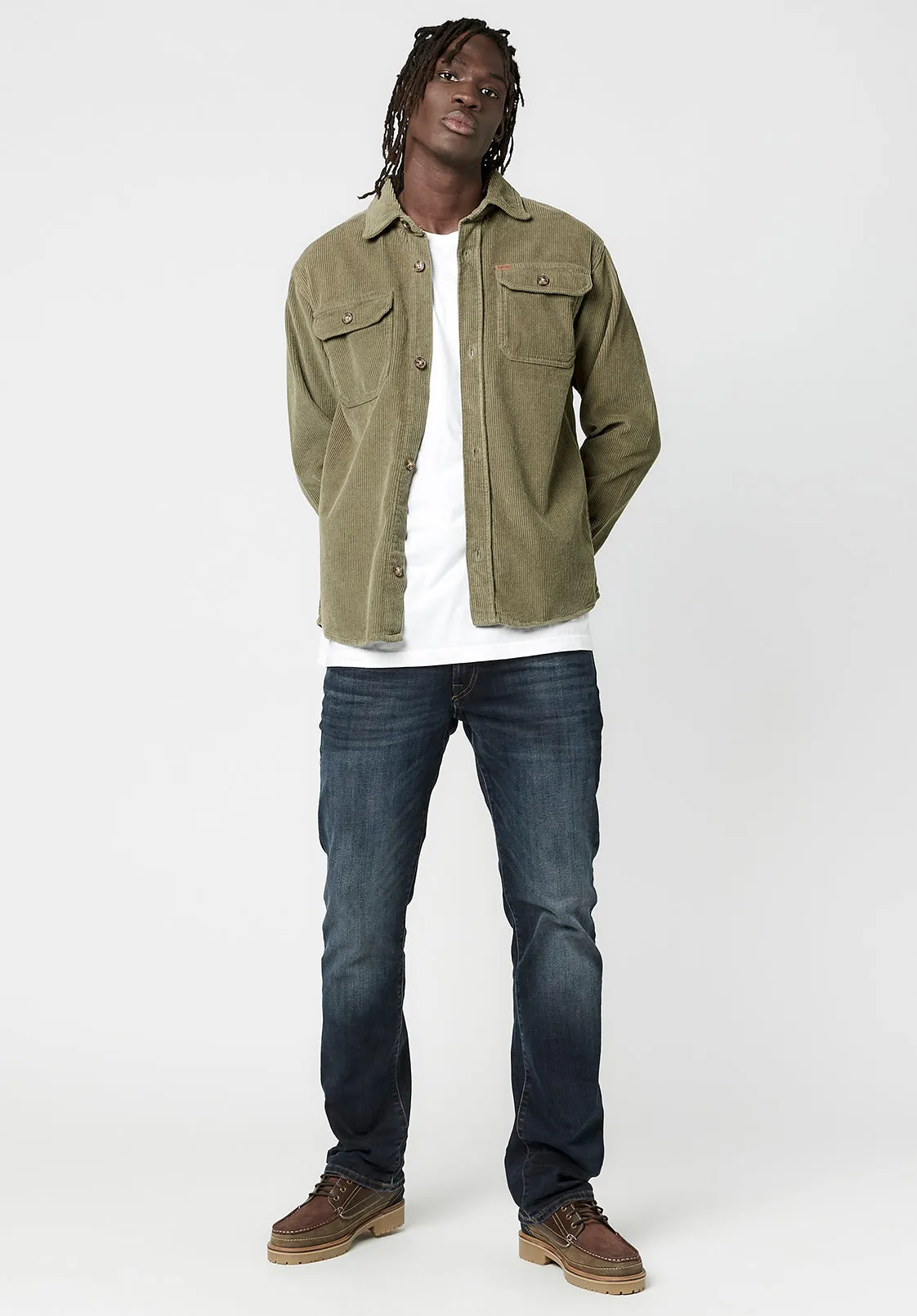 Jarome Men's Classic Corduroy Jacket in Army Green - BM23781 sold by Buffalo David Bitton product image thumbnail 5