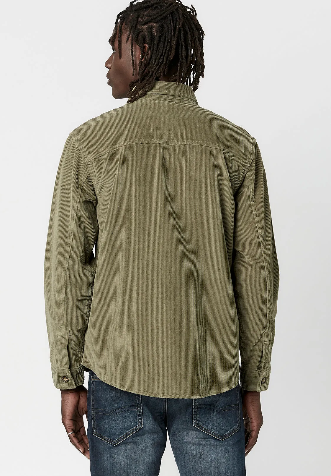 Jarome Men's Classic Corduroy Jacket in Army Green - BM23781 sold by Buffalo David Bitton product image thumbnail 2