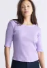 Tabbey Women's Elbow-Length Sleeve Ribbed Top, Purple - KT0152F sold by Buffalo David Bitton