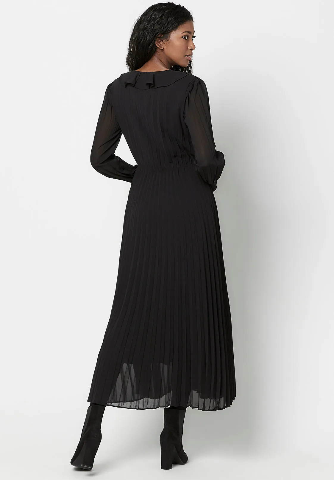 Pleated Tully Midi Dress - WD0560F sold by Buffalo David Bitton product image thumbnail 2