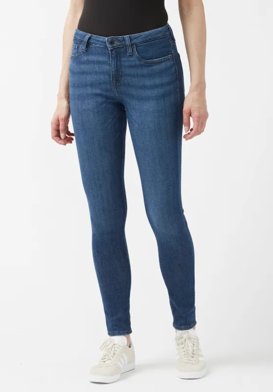 Mid Rise Skinny Alexa Women's Jeans in Medium Blue - BL15848 made by Buffalo David Bitton