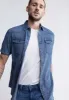 Somba Men’s Short Sleeve Shirt in Midnight Blue - BM24291 sold by Buffalo David Bitton