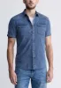 Somba Men’s Short Sleeve Shirt in Midnight Blue - BM24291 sold by Buffalo David Bitton