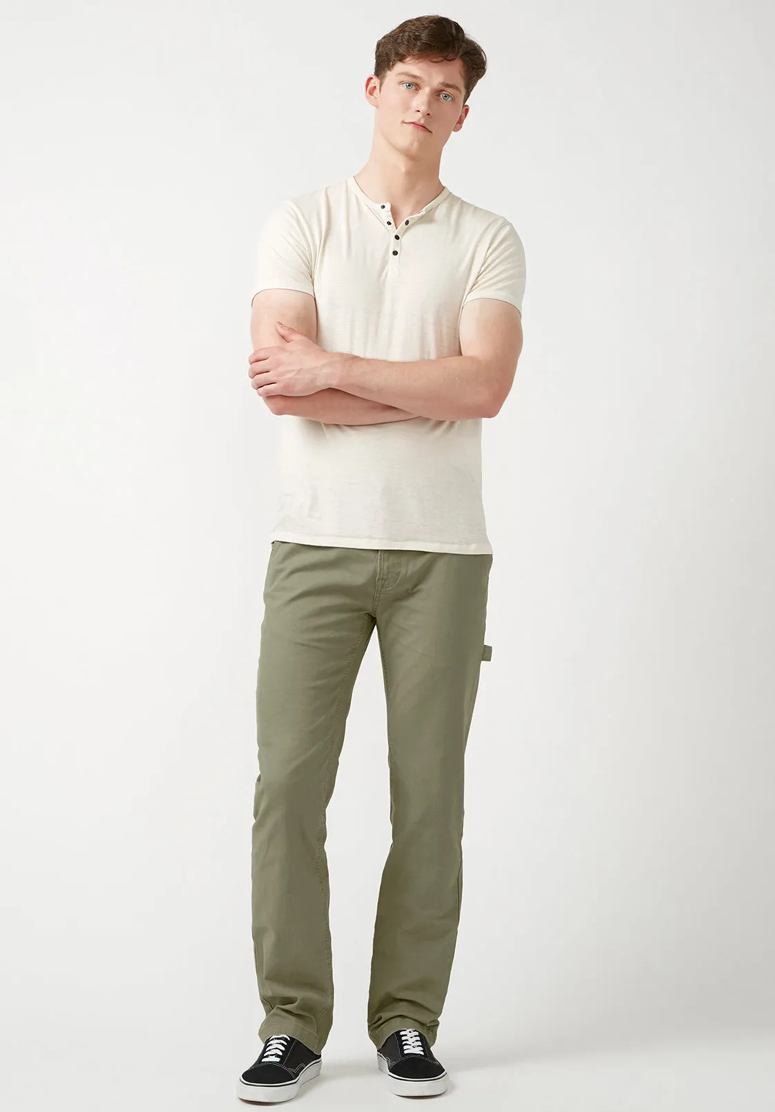 Straight Six Olive Green Men's Carpenter Pants - BM22945 sold by Buffalo David Bitton product image thumbnail 5