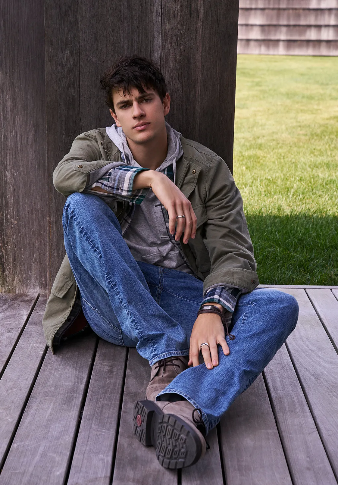 Katoni Men's Short-Sleeve Hooded T-Shirt, Heather Grey - BM24524 sold by Buffalo David Bitton product image thumbnail 5