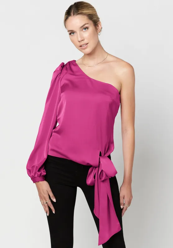 One Shoulder Mckay Blouse  - WT0595H sold by Buffalo David Bitton