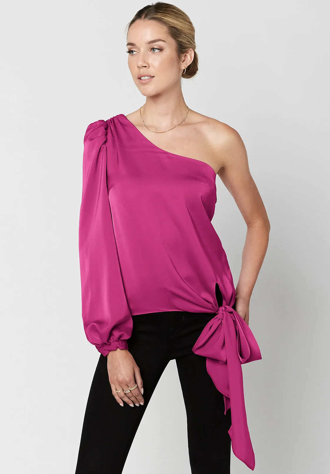 One Shoulder Mckay Blouse - WT0595H sold by Buffalo David Bitton product image thumbnail 3