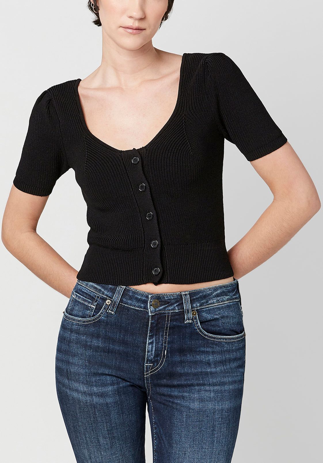 Cropped Delaney Cardigan - SW0490S sold by Buffalo David Bitton