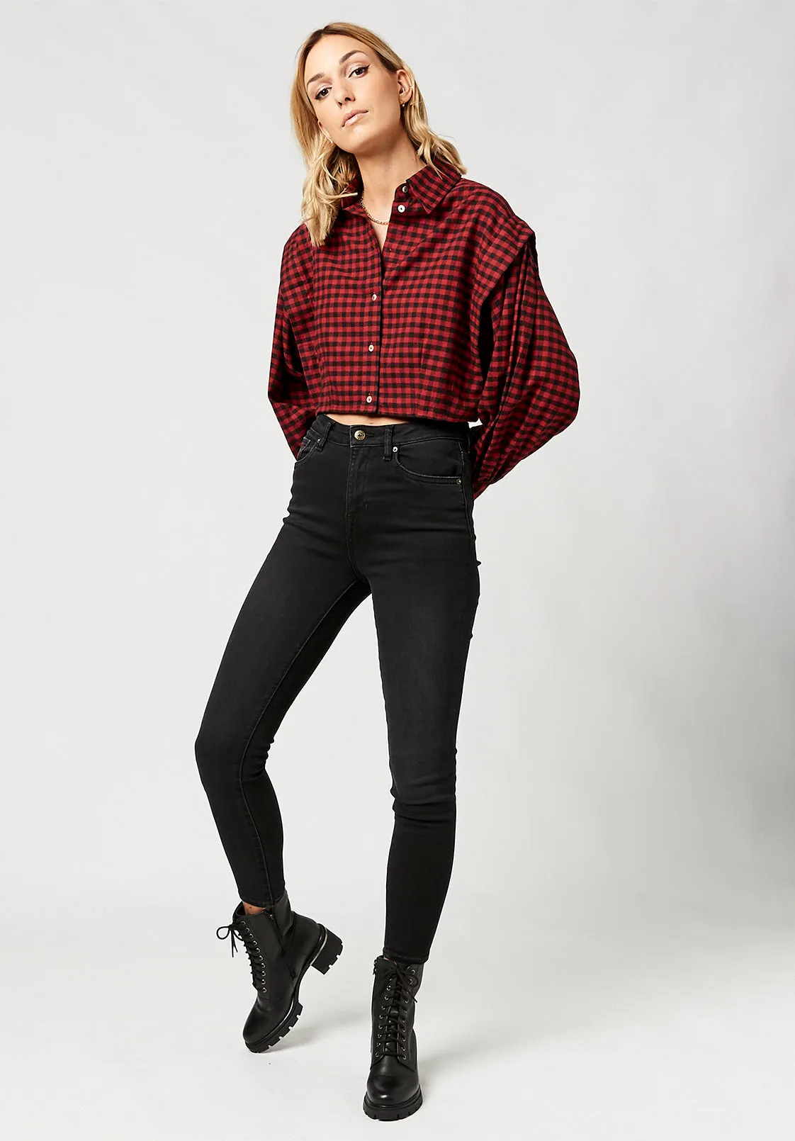 Margit Plaid Blouse - WT0240F sold by Buffalo David Bitton product image thumbnail 4
