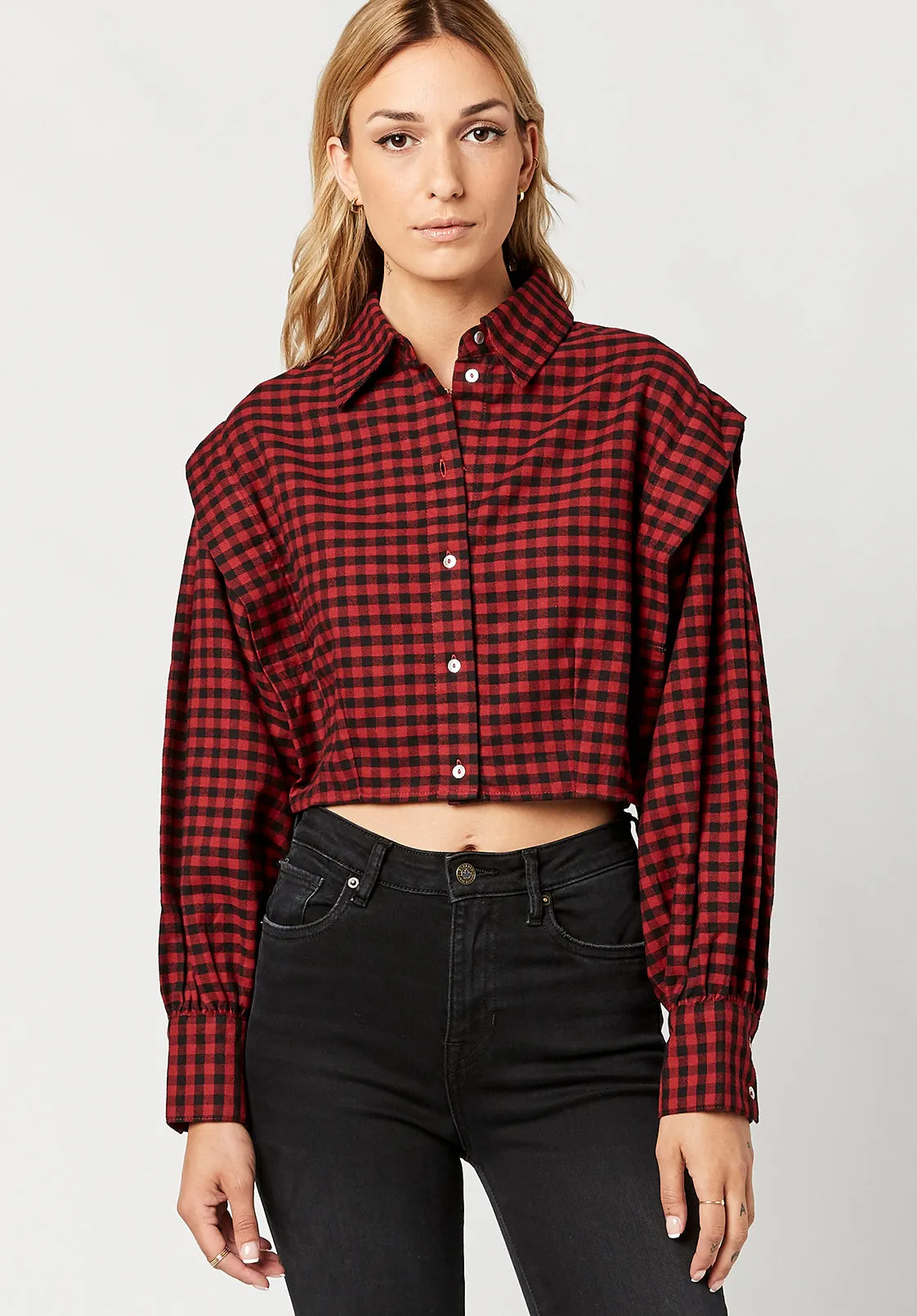 Margit Plaid Blouse - WT0240F sold by Buffalo David Bitton product image thumbnail 5