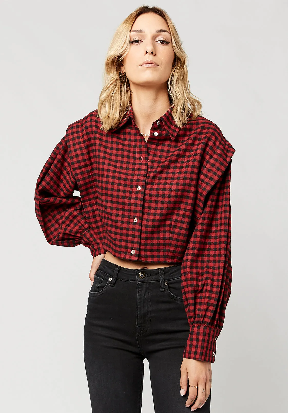 Margit Plaid Blouse - WT0240F sold by Buffalo David Bitton
