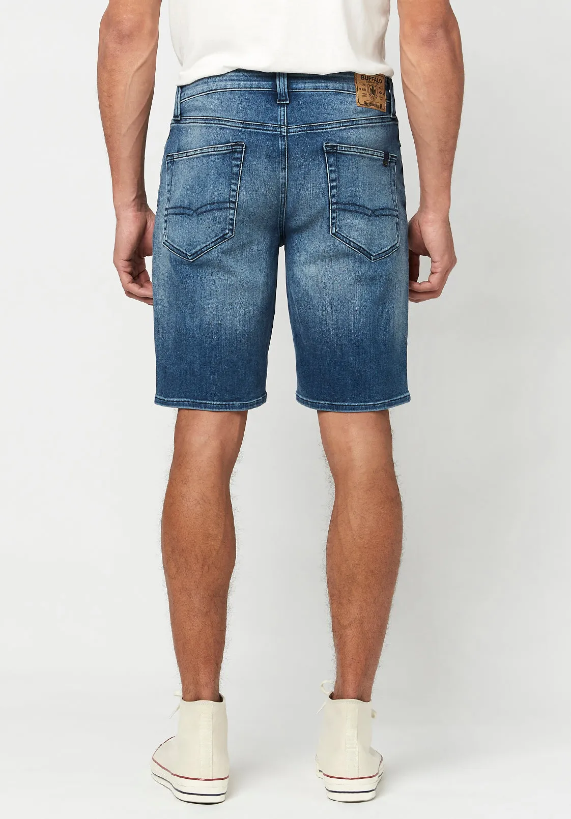 Relaxed Straight Dean Men's Shorts in Authentic Blue- BM22777 sold by Buffalo David Bitton product image thumbnail 3