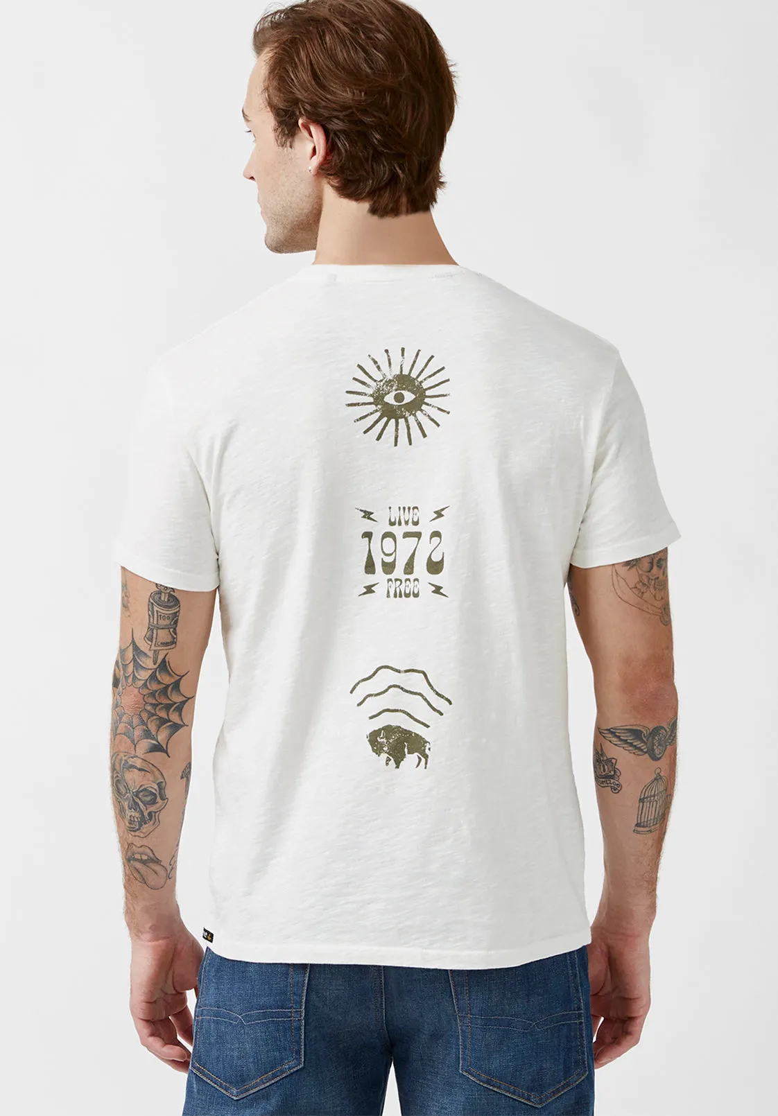 Tides Milk White Short-Sleeve Men’s T-shirt - BM24002 sold by Buffalo David Bitton product image thumbnail 2