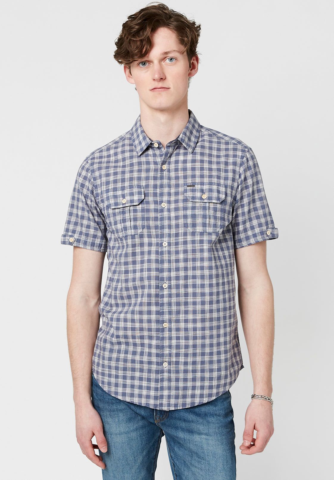 Buttoned Saqui Acid Wash Shirt - BM23591 sold by Buffalo David Bitton product image thumbnail 3