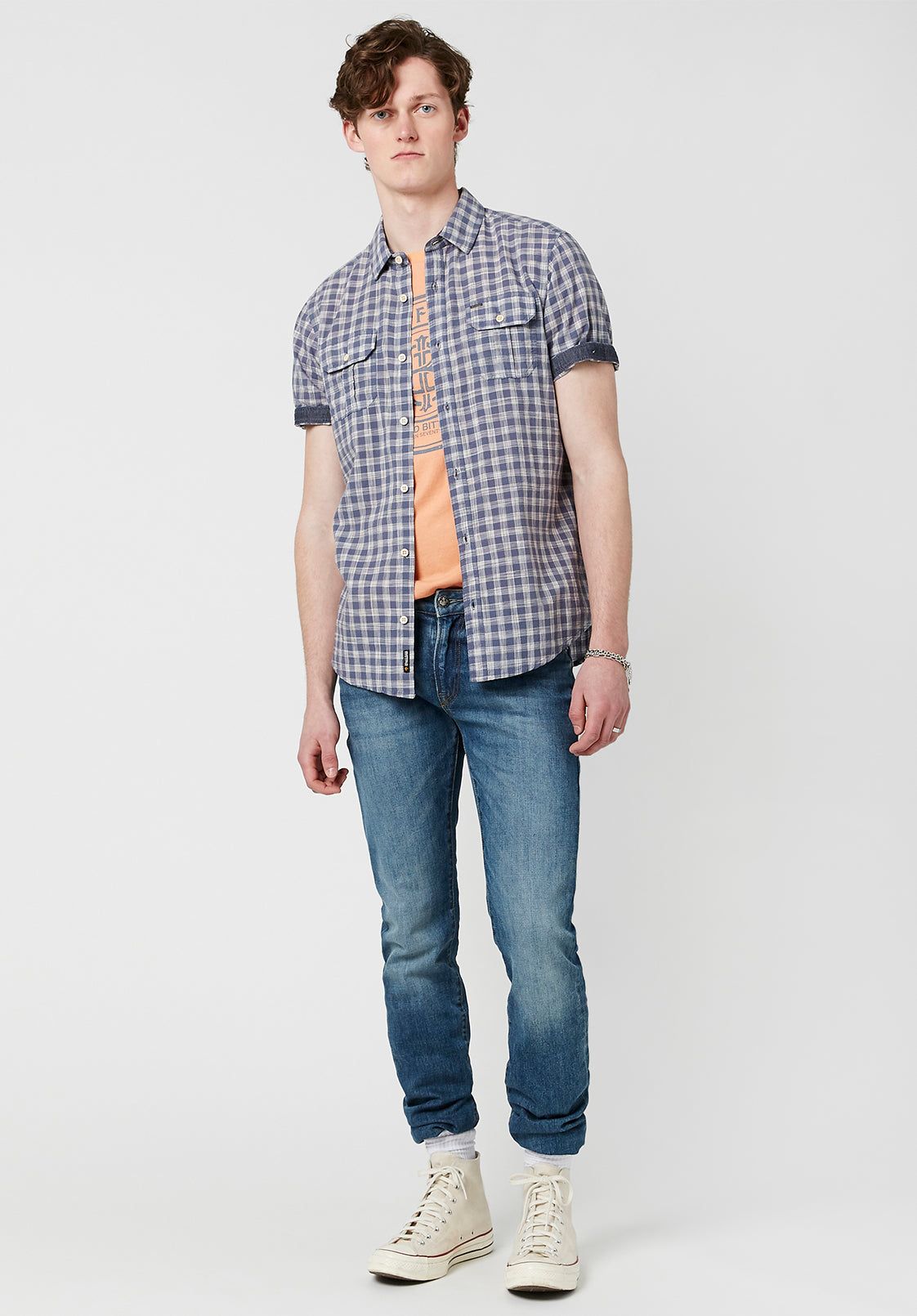 Buttoned Saqui Acid Wash Shirt - BM23591 sold by Buffalo David Bitton