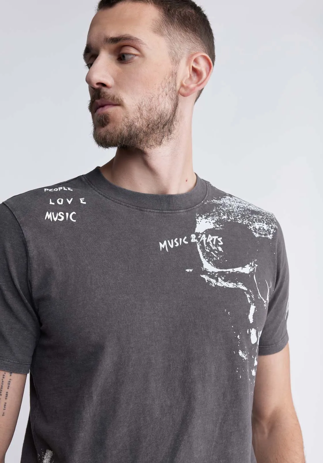 Tupeck Men's Short Sleeve Graphic T-shirt, Dark Grey - BM24330 sold by Buffalo David Bitton product image thumbnail 2