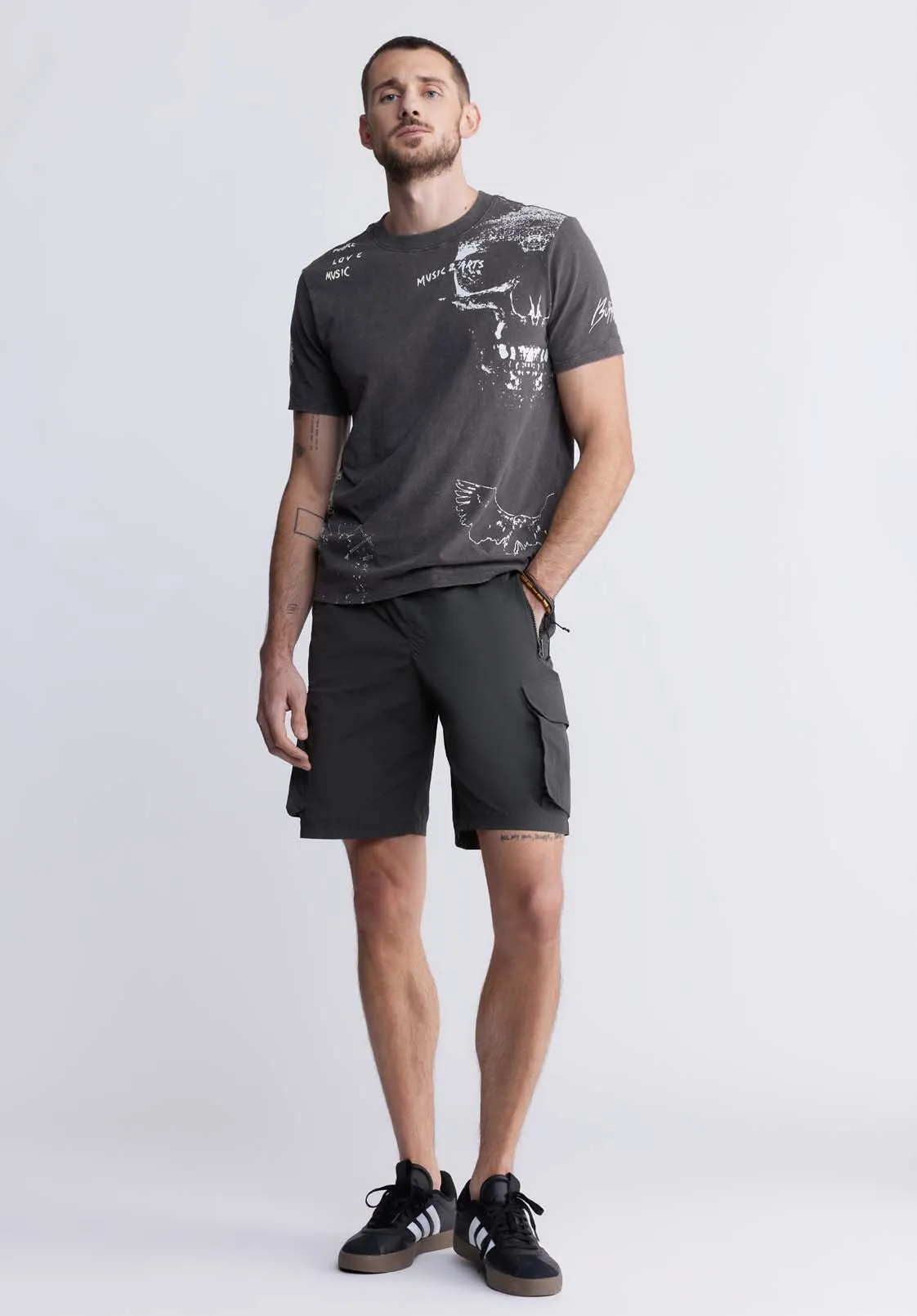 Tupeck Men's Short Sleeve Graphic T-shirt, Dark Grey - BM24330 sold by Buffalo David Bitton product image thumbnail 5