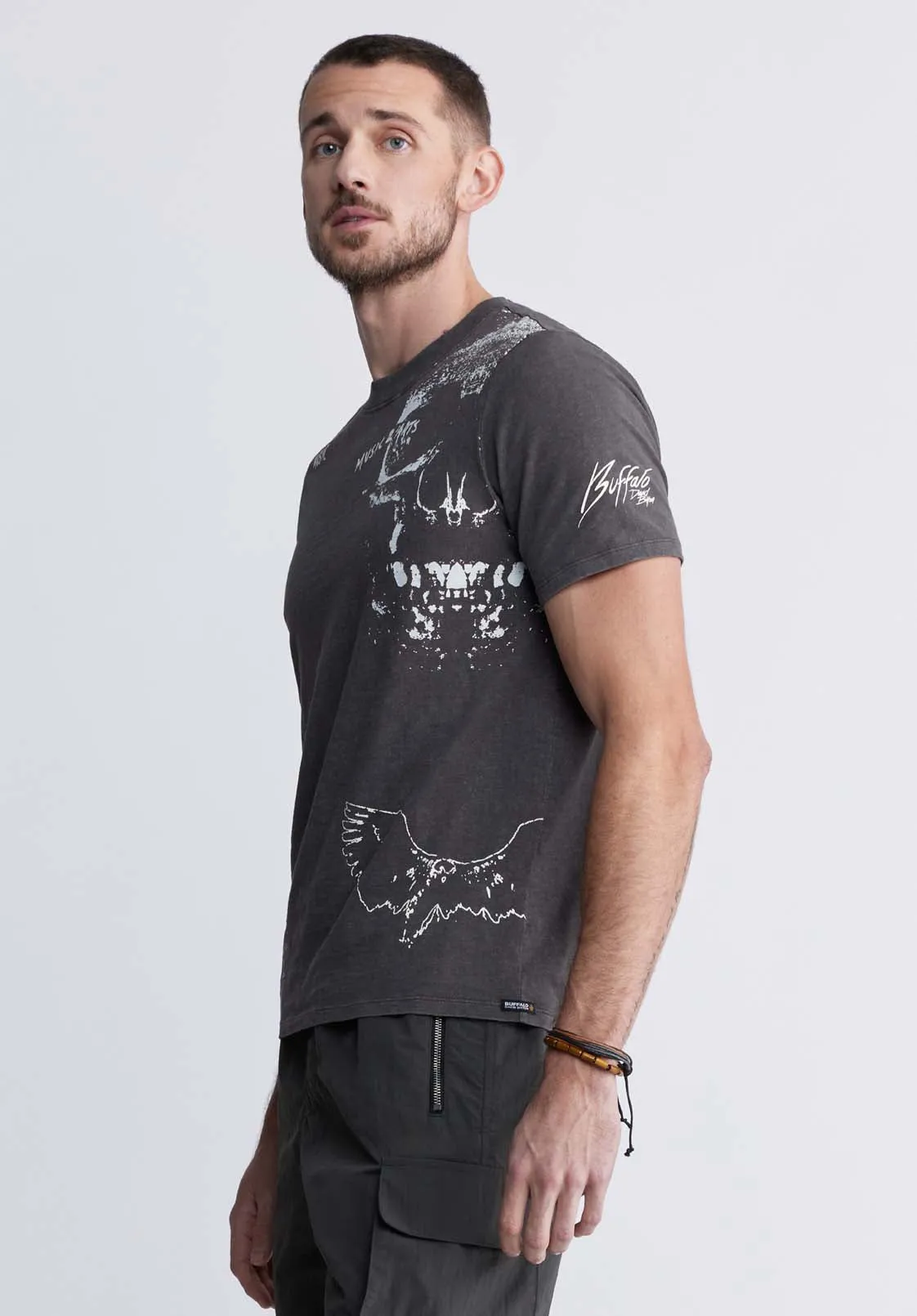 Tupeck Men's Short Sleeve Graphic T-shirt, Dark Grey - BM24330 sold by Buffalo David Bitton product image thumbnail 3