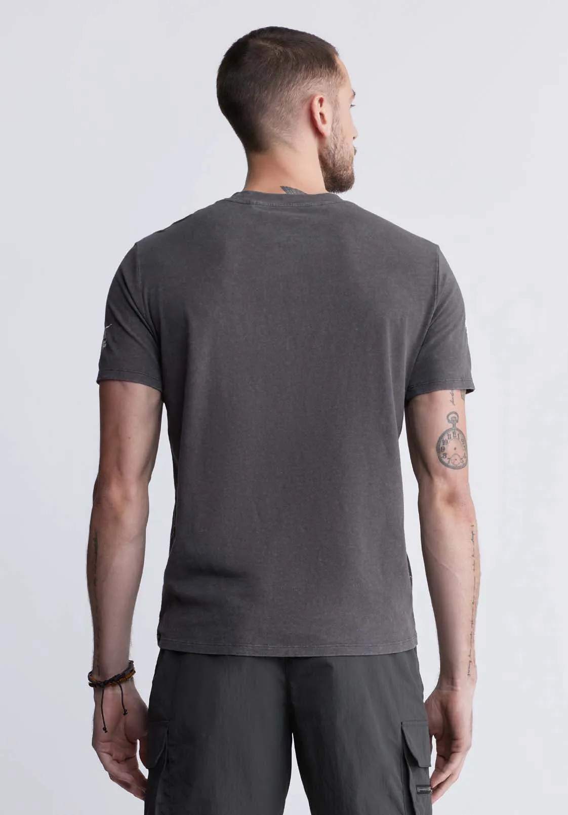 Tupeck Men's Short Sleeve Graphic T-shirt, Dark Grey - BM24330 sold by Buffalo David Bitton product image thumbnail 4