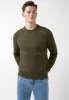 Wiloss Men’s Sweater in Olive Green - BM24153 sold by Buffalo David Bitton