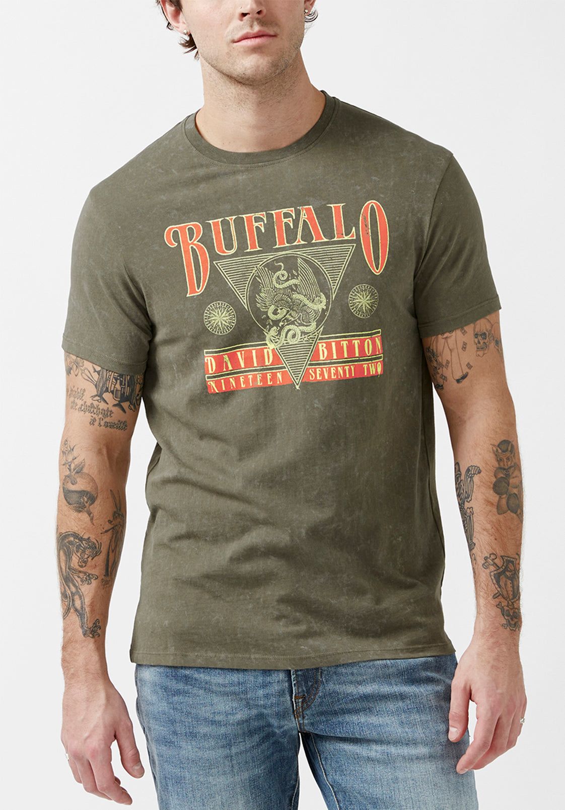 Tifern Fern Short-Sleeve Men’s T-shirt - BM24000 sold by Buffalo David Bitton