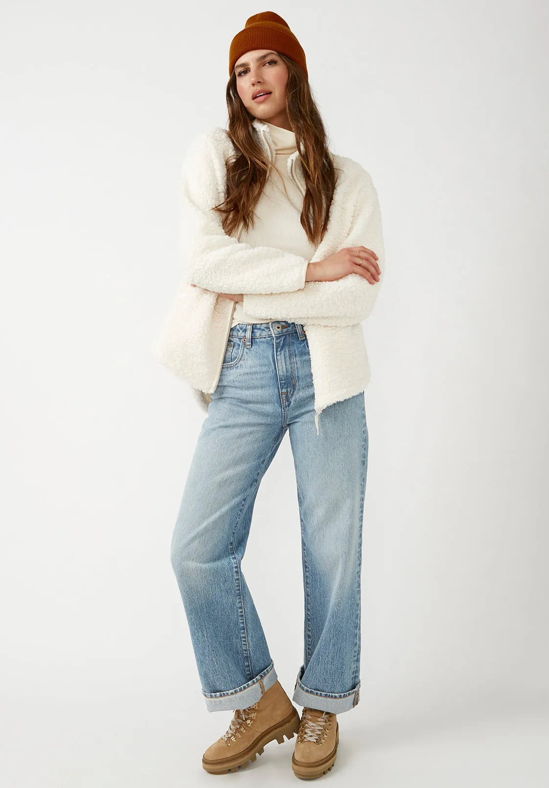 Mavra Women's Ribbed Turtleneck in Egret - KT0052F sold by Buffalo David Bitton product image thumbnail 5