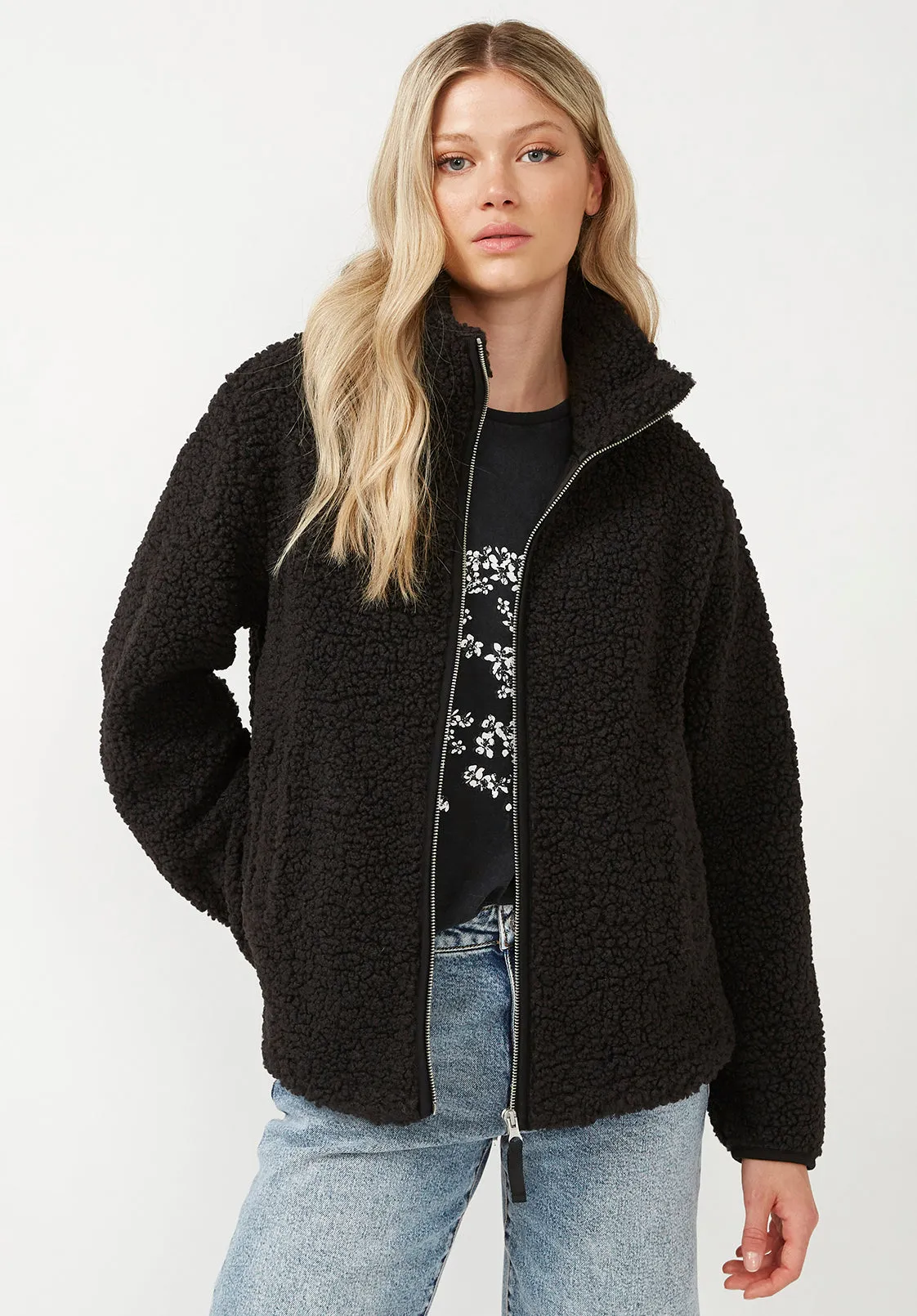 Caterina Women's Full Zip Jacket in Black - JK0015F sold by Buffalo David Bitton product image thumbnail 3