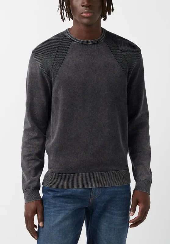 Woshat Men’s Sweater in Black - BM24063 sold by Buffalo David Bitton