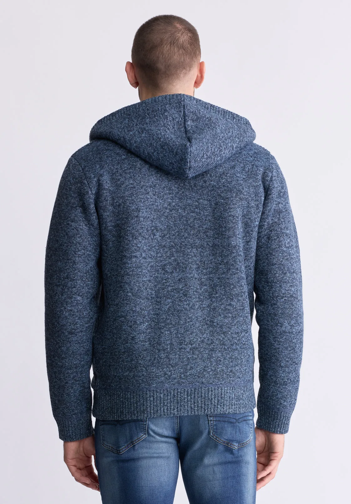 Walmick Men's Full-Zip Knit Hoodie with Sherpa Lining, Mirage Blue - BM24477 sold by Buffalo David Bitton product image thumbnail 4