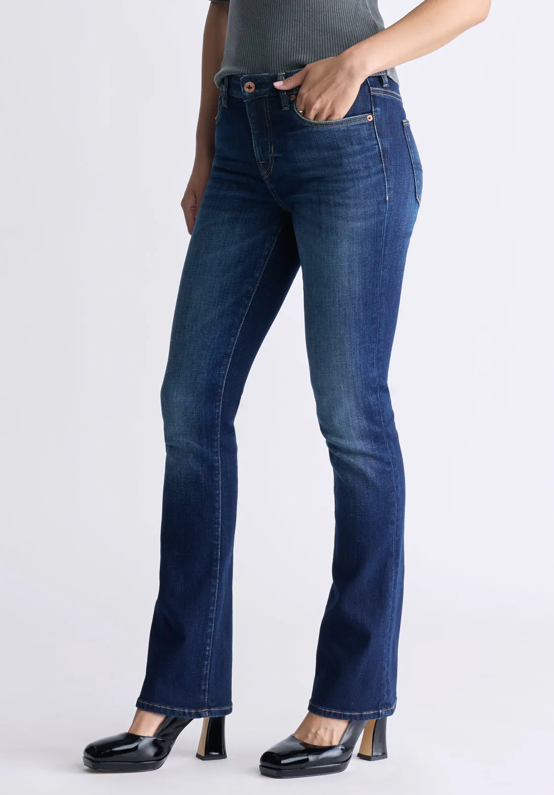 Mid Rise Bootcut Queen Women's Jeans, Vintage Indigo - BL15991 sold by Buffalo David Bitton product image thumbnail 3