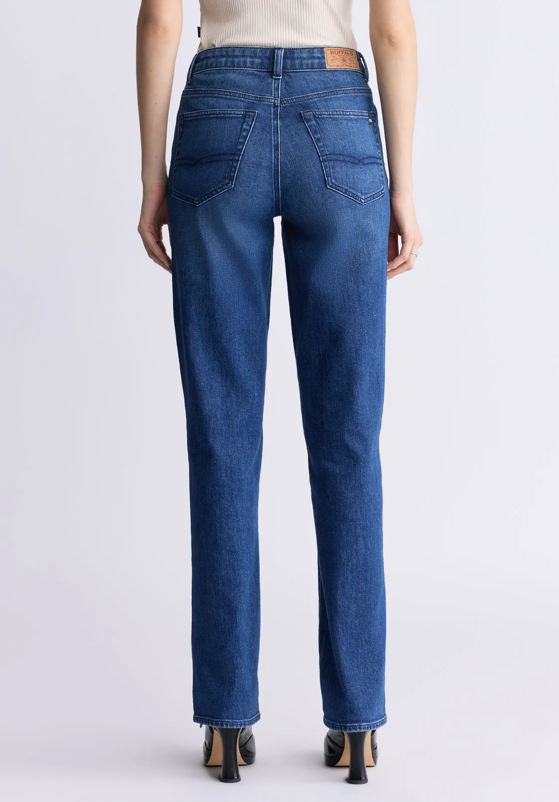 Mary Women's Mid Rise Straight Jeans, Indigo Contrast - BL15988 sold by Buffalo David Bitton product image thumbnail 2