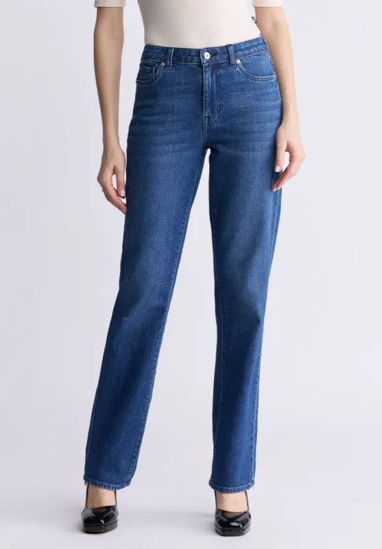 Mary Women's Mid Rise Straight Jeans, Indigo Contrast - BL15988 made by Buffalo David Bitton