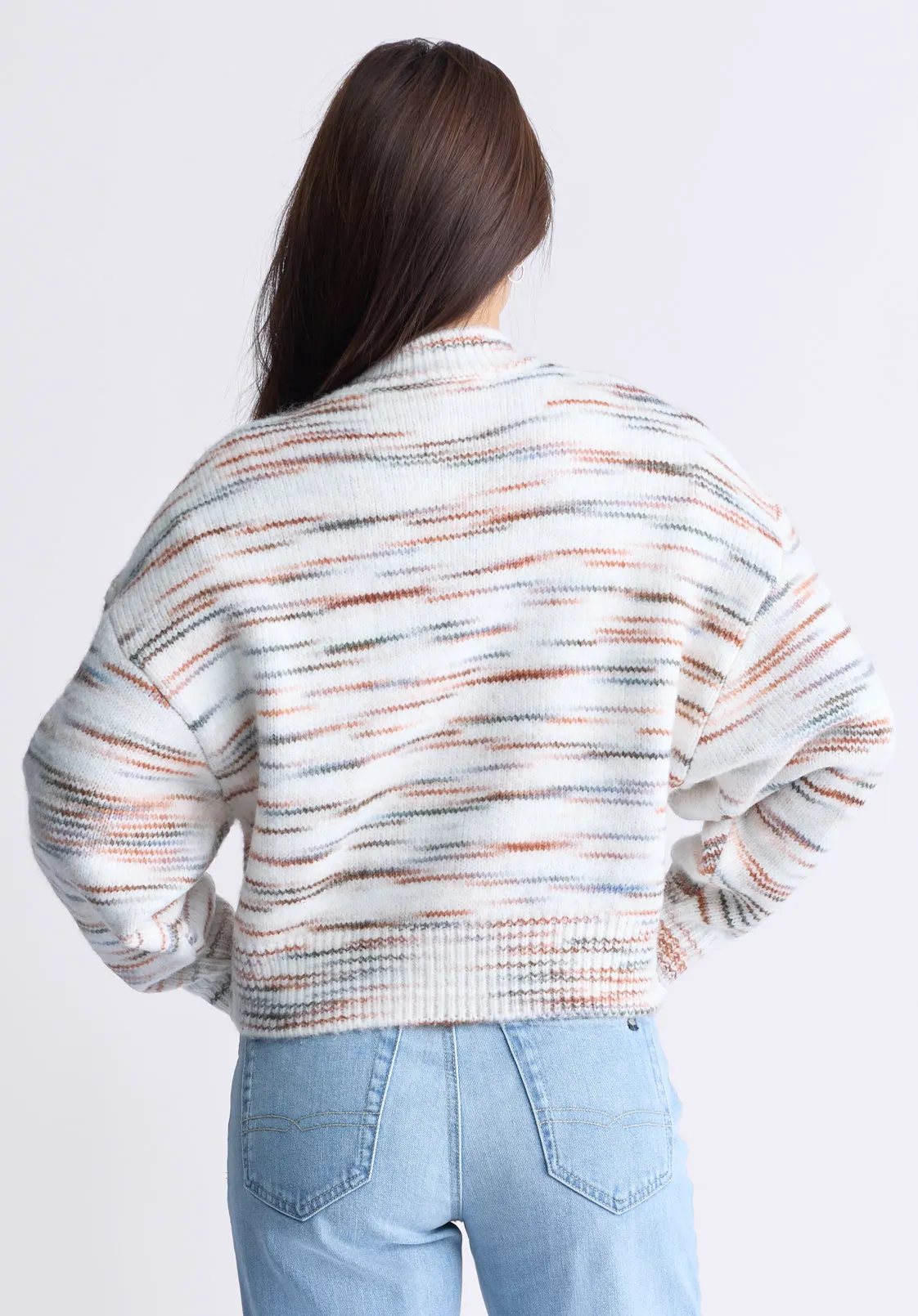 Raya Women's Knit Sweater, Egret White - SW0044F sold by Buffalo David Bitton product image thumbnail 5