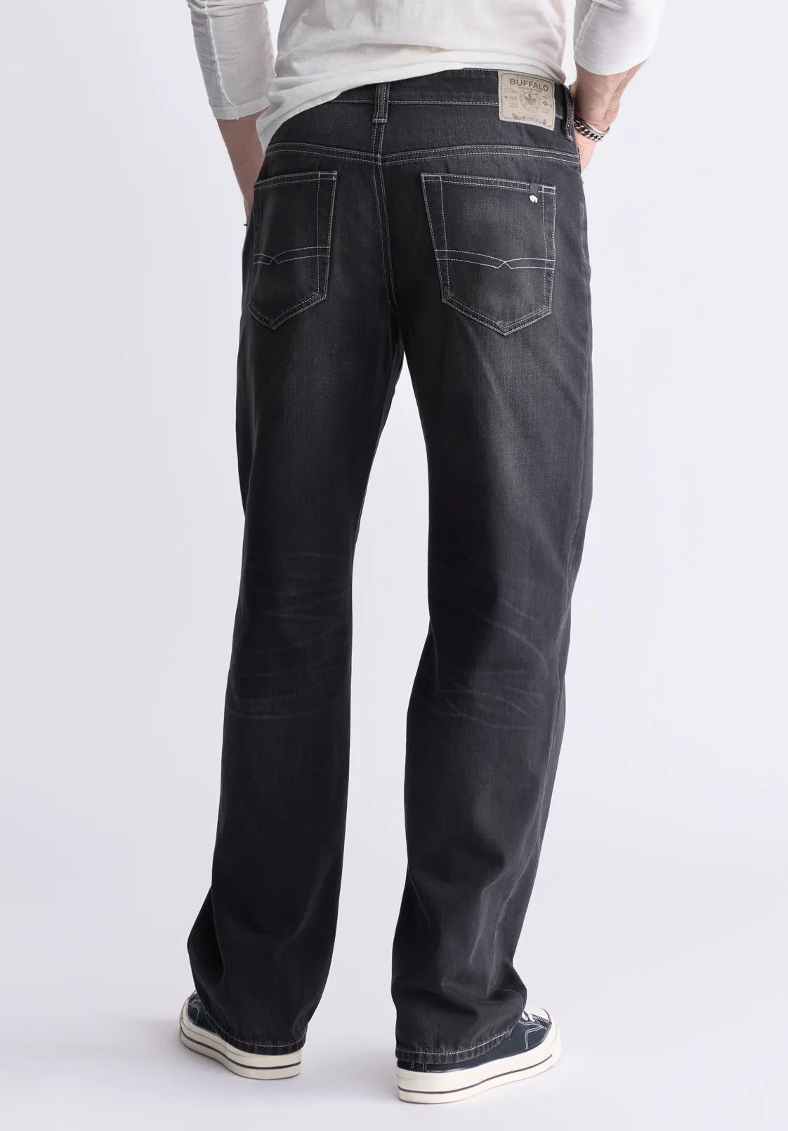 Loose Fit Matt Men's Jeans, Vintage Sanded Black - BM26007 sold by Buffalo David Bitton product image thumbnail 3