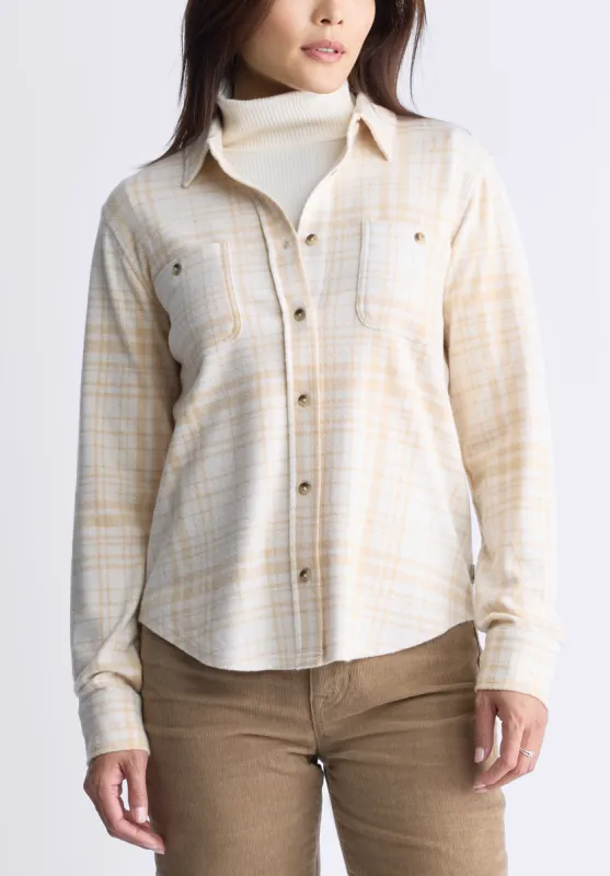 Georgie Women's Long-Sleeved Shirt, Biscotti Beige - KT0124F sold by Buffalo David Bitton