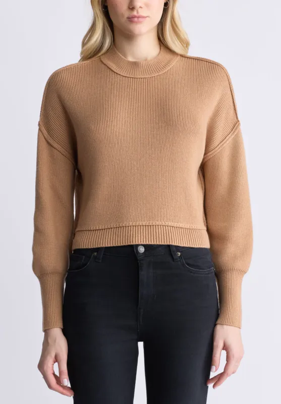 Seema Women's Long-Sleeve Loose-Fit Sweater, Croissant - SW0095F sold by Buffalo David Bitton