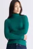 Mavra Women's Long-Sleeve Turtleneck Top, Forest Green  - KT0164F sold by Buffalo David Bitton