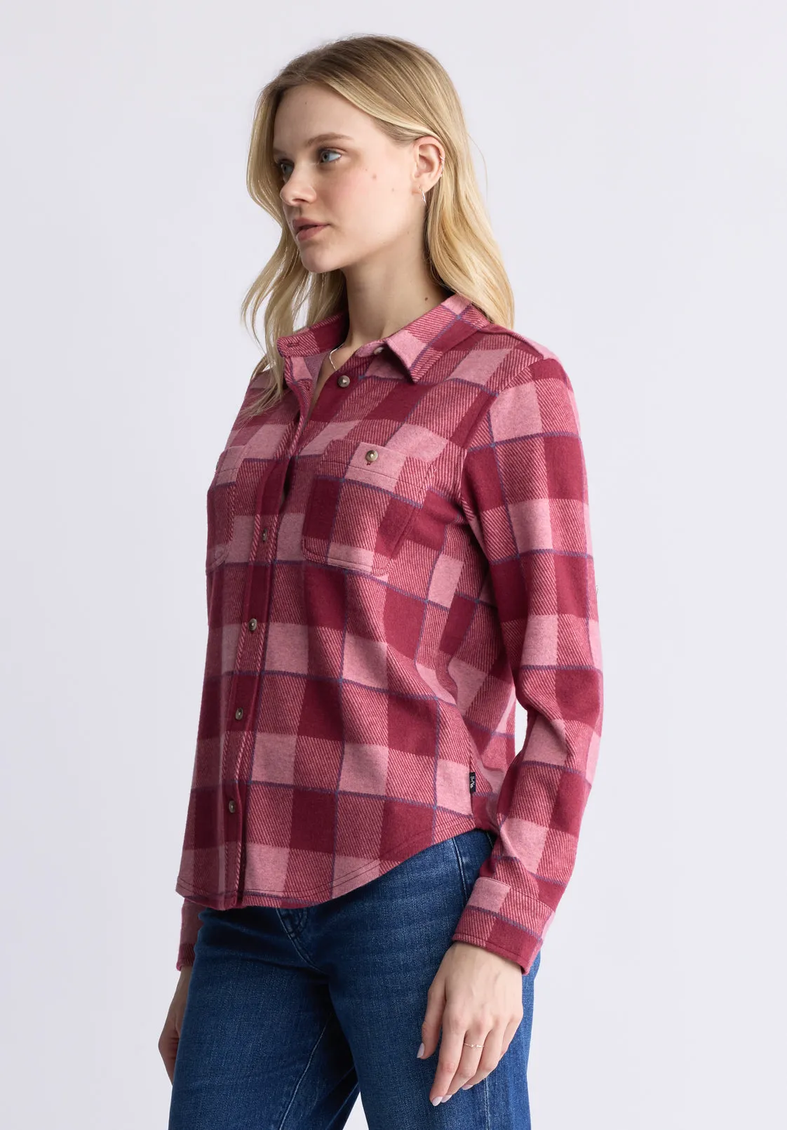 Georgie Women's Long-Sleeved Shirt, Beaujolais Red - KT0124F sold by Buffalo David Bitton product image thumbnail 5