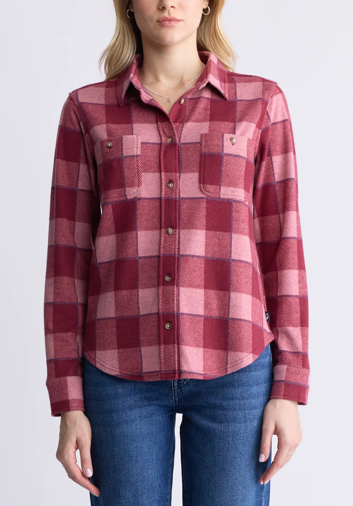 Georgie Women's Long-Sleeved Shirt, Beaujolais Red - KT0124F sold by Buffalo David Bitton