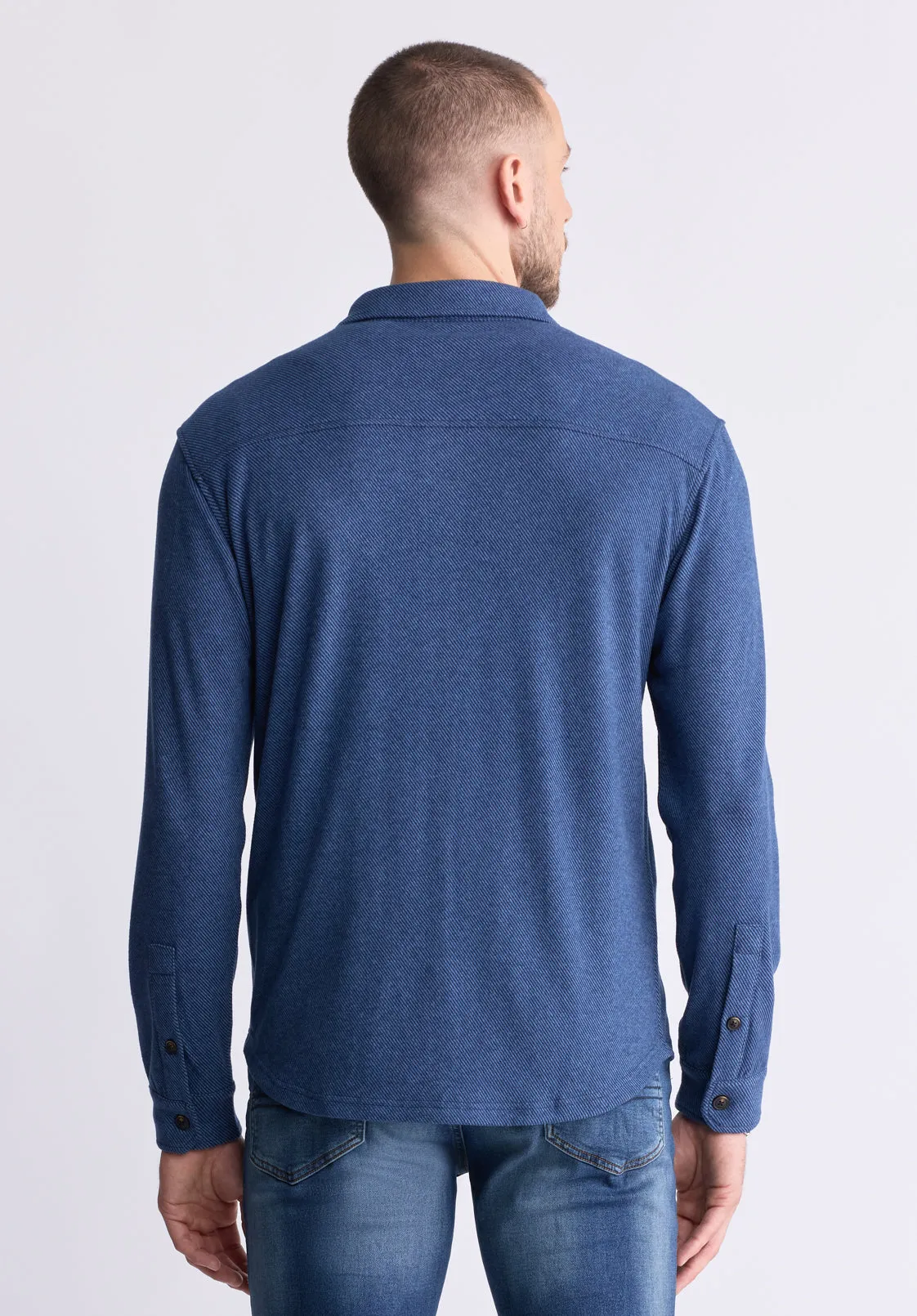 Sigge Men's Long-Sleeve Blanket Shirt with Chest Pockets, Mirage Blue - BM24460 sold by Buffalo David Bitton product image thumbnail 3