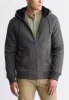 Fasox Men's Zip-Up Hooded Jacket with Sherpa Lining, Charcoal - BM24463 sold by Buffalo David Bitton