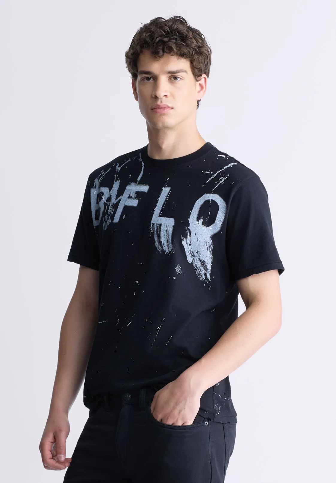 Tucson Men's Short-Sleeve Graphic T-Shirt, Black - BM24484 sold by Buffalo David Bitton product image thumbnail 3