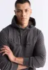 Fadol Men's Embossed Logo Hooded Sweatshirt, Charcoal - BPM13610V sold by Buffalo David Bitton