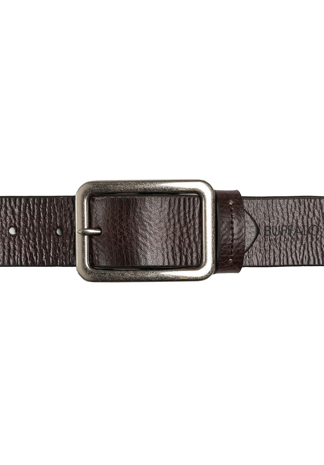 Textured Full Grain Brown Buffalo Leather Belt - BB1002C03 sold by Buffalo David Bitton product image thumbnail 3