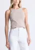 Regine Women's Ribbed Tank Top, Flax Beige - KT0119H sold by Buffalo David Bitton