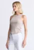 Regine Women's Ribbed Tank Top, Flax Beige - KT0119H sold by Buffalo David Bitton