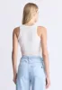 Regine Women's Ribbed Tank Top, Cloud White - KT0119H sold by Buffalo David Bitton
