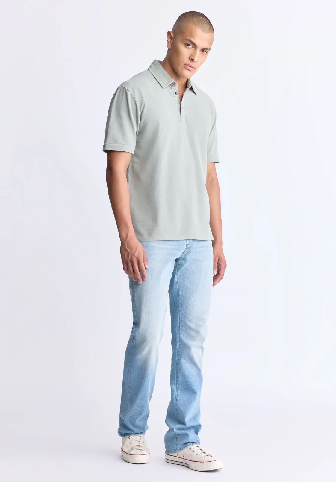 Kabold Men's Classic Polo, Iceberg Green - BM24515 sold by Buffalo David Bitton product image thumbnail 5