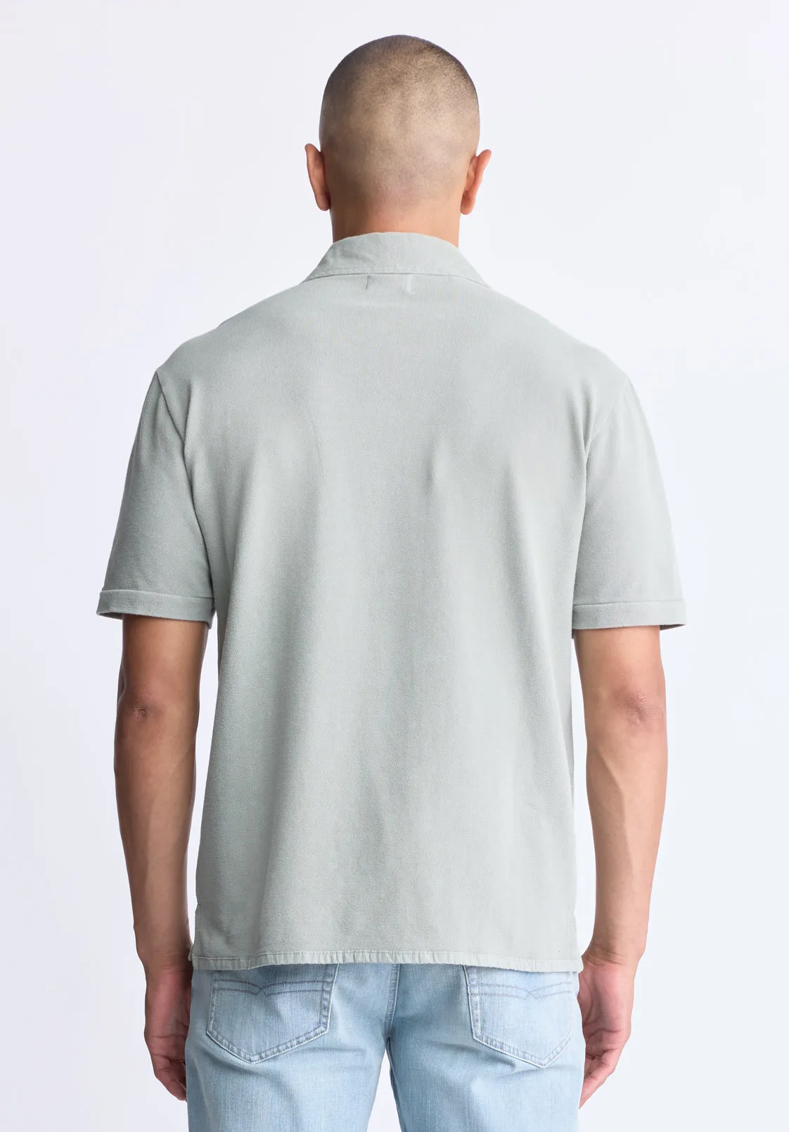 Kabold Men's Classic Polo, Iceberg Green - BM24515 sold by Buffalo David Bitton product image thumbnail 4